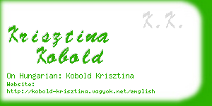 krisztina kobold business card